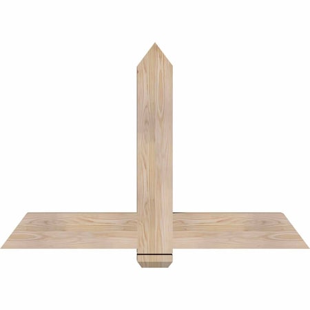 Ekena Millwork Eugene Smooth Timber Gable Bracket, Douglas Fir, 48"W x 32"H x 3 1/2"D x 5 1/2"F, 16/12 Pitch GBW048X32X0406EUG00SDF